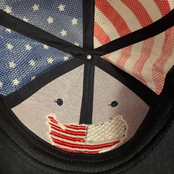 Trucker USA Hat Men’s Unisex American Flag Adjustable Strap EUC Blue Red - Picture 4 of 5